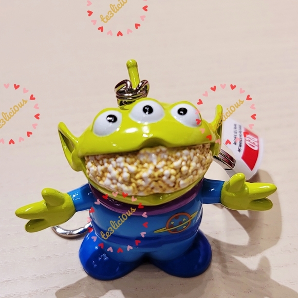 DISNEY PARKS ALIEN POPCORN BUCKET KEYCHAIN - Picture 2 of 4